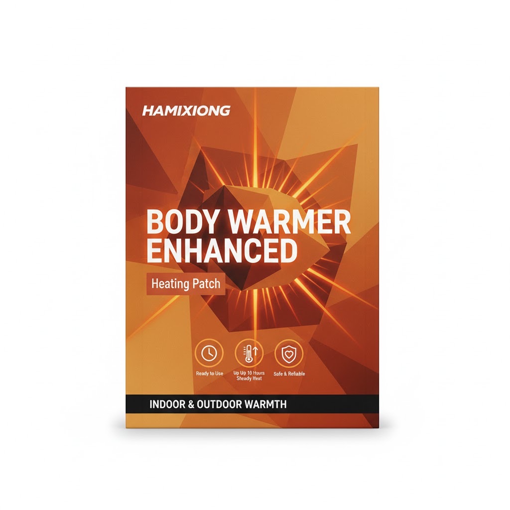 Orange body warmer packaging design reference